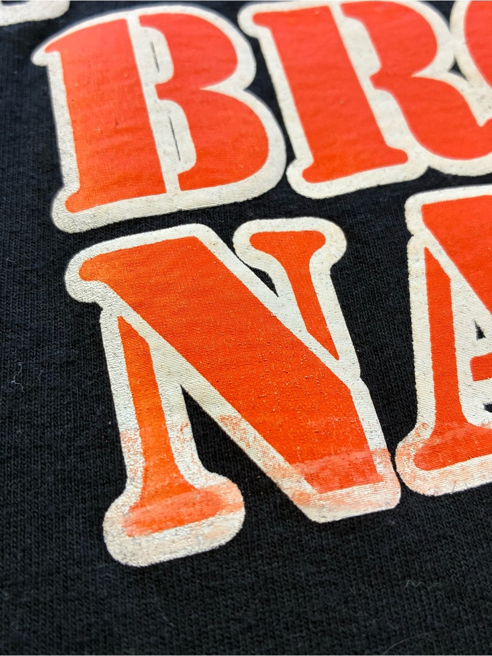 Hanes Cleveland Browns NFL Men's XL Black Graphic T-Shirt Orange White - Picture 5 of 9